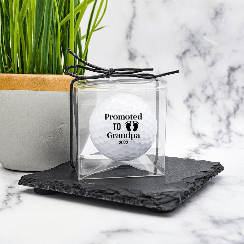 Promoted to Grandpa, Custom Golf Balls, Pregnancy Reveal, New Grandpa Gift, Pregnancy Announcement, Personalized Golf Ball, Gift For Grandpa