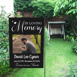 Personalized Memorial Garden Flag: Custom Photo & Name Memorial Gift For Family Member
