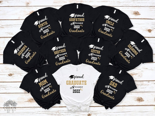 Class of 2025 Graduation Family Shirts, Personalized Graduation Shirts, Proud Graduate Shirts, Custom Grad, Matching Family Graduation Shirt
