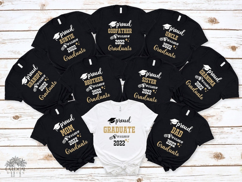 Class of 2025 Graduation Family Shirts, Personalized Graduation Shirts, Proud Graduate Shirts, Custom Grad, Matching Family Graduation Shirt