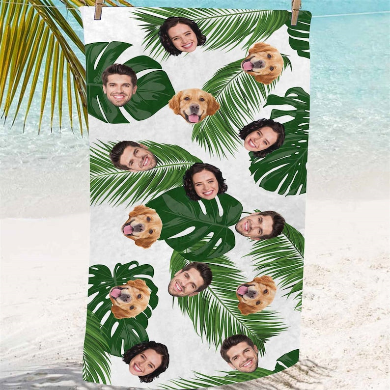 Dog Faces Custom Photo Pool Beach Bath Towel ,custom Face bath towels , Bachelorette Party towels, Beach Bath Towels Personalized, Beach Towel With face il_794xN.3851099427_95jl.jpg?v=1719458999