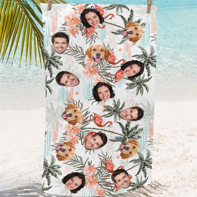 Dog Faces Custom Photo Pool Beach Bath Towel ,custom Face bath towels , Bachelorette Party towels, Beach Bath Towels Personalized, Beach Towel With face il_794xN.3851099449_orey.jpg?v=1719459003
