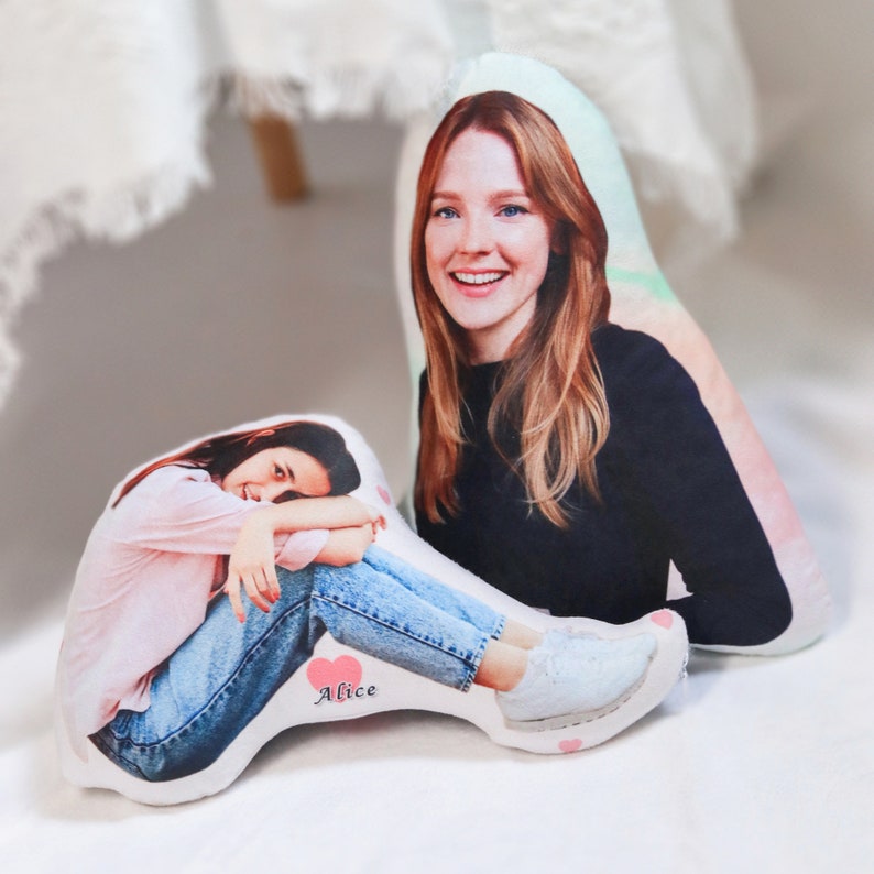 Personalized Photo DIY Humanoid Cushion Couple Toys Dolls Stuffed Boyfriend Face Pillow Doll Custom Father Mother Lifesize Picture Cushion