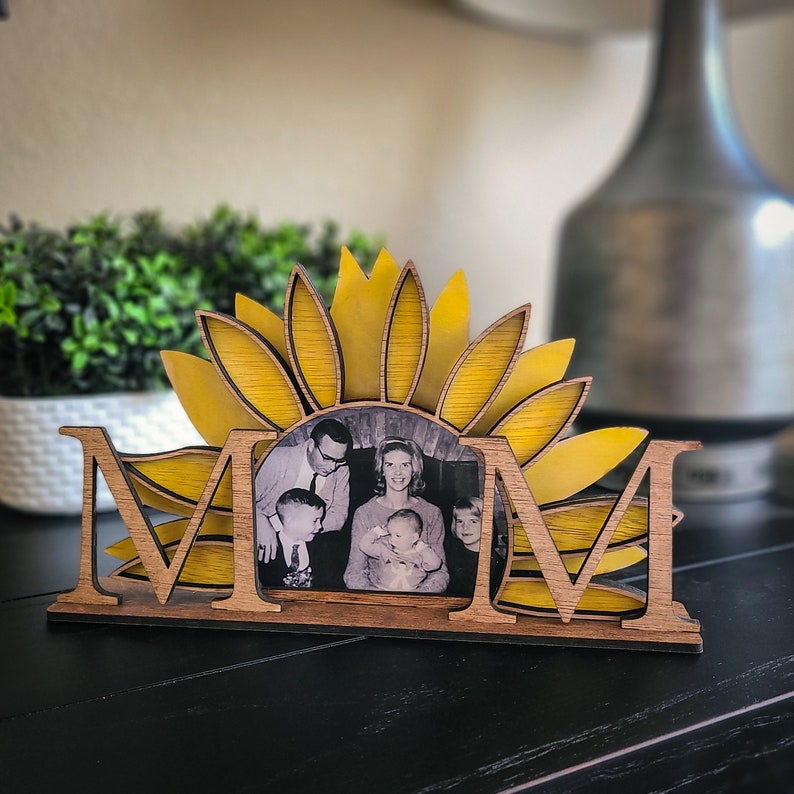 Sunflower Mom Picture Frame or Home Decor - Birthday, Mother's Day, Special Day, Memorial frame