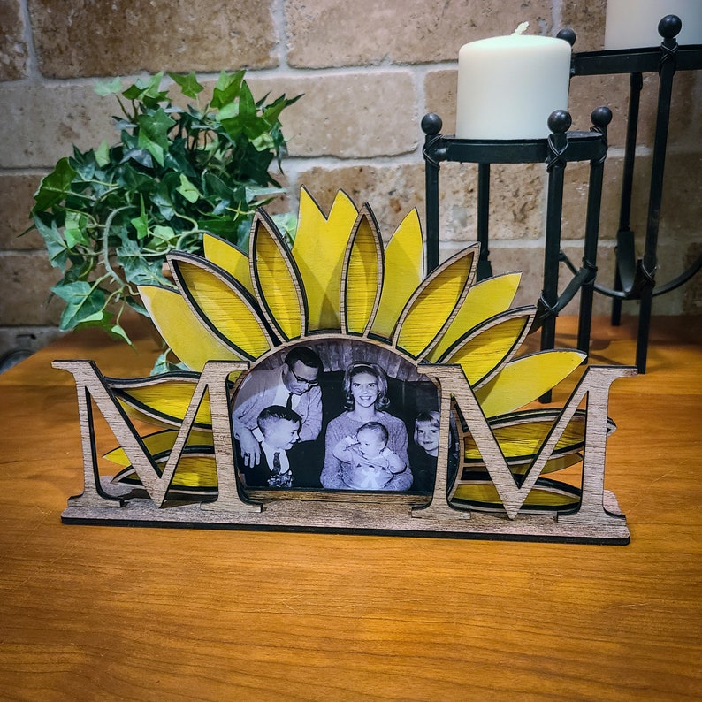 Sunflower Mom Picture Frame or Home Decor - Birthday, Mother's Day, Special Day, Memorial frame