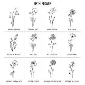 Birth Flower Wooden Birthday Chopping Board
