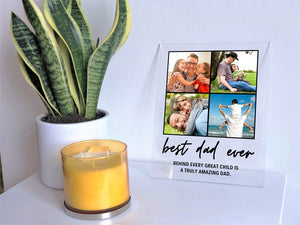 Personalized Gift for Dad - Best Dad Ever Fathers Day Gift Photo Plaque Personalized Photo Gift for Him, Custom Father s day Gifts, Gifts for papa