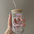 Custom Nurse Libbey Glass with Bamboo Lid and Straw | Personalized Nurse Beer Can Glass | Nurse Appreciation Gift | Iced Coffee | RN LPN CNA
