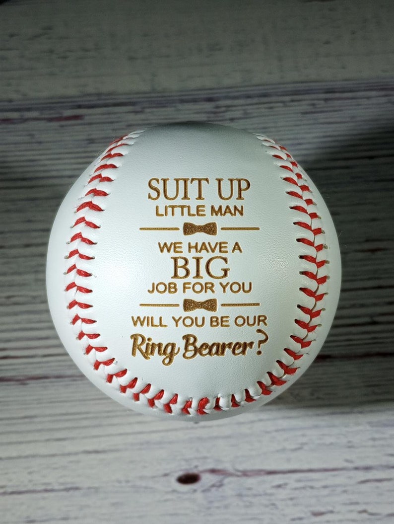 Ring Bearer Proposal Baseball, Ring Bearer Gift, Usher Baseball, Usher Gift