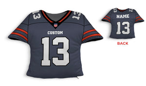 FOOTBALL KIDS PILLOW - Custom Jersey Football Pillow - Kids Toss Pillow - Football Lover Gift - Print Shape Pillow