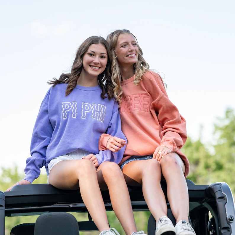 Groovy Wavy Greek Embroidered Sorority Crewneck Sweatshirt / Crew Neck Sweatshirt / Big Little Sweatshirts il_794xN.3942905716_8911.jpg