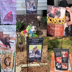 Personalized Memorial Garden Flag: Custom Photo & Name Memorial Gift For Family Member