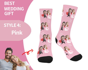 Custom Wedding Socks-Custom Face Socks ,Personalized Socks,Custom Bride Socks, Custom Printed Socks,Funny Socks,Custom Wedding Gift