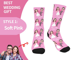 Custom Wedding Socks-Custom Face Socks ,Personalized Socks,Custom Bride Socks, Custom Printed Socks,Funny Socks,Custom Wedding Gift