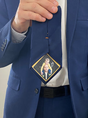 Custom Photo Patch for ties, Christmas, gifts, tie patch, grampa, wedding, father of the bride, fathers day, micro wedding, anniversary, dad