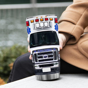 Personalized Ambulance Tumbler, Ambulance Driver Tumbler, Paramedic Tumbler Coffee Travel Mug, EMS Cup, Ambulance Driver Appreciation Gift