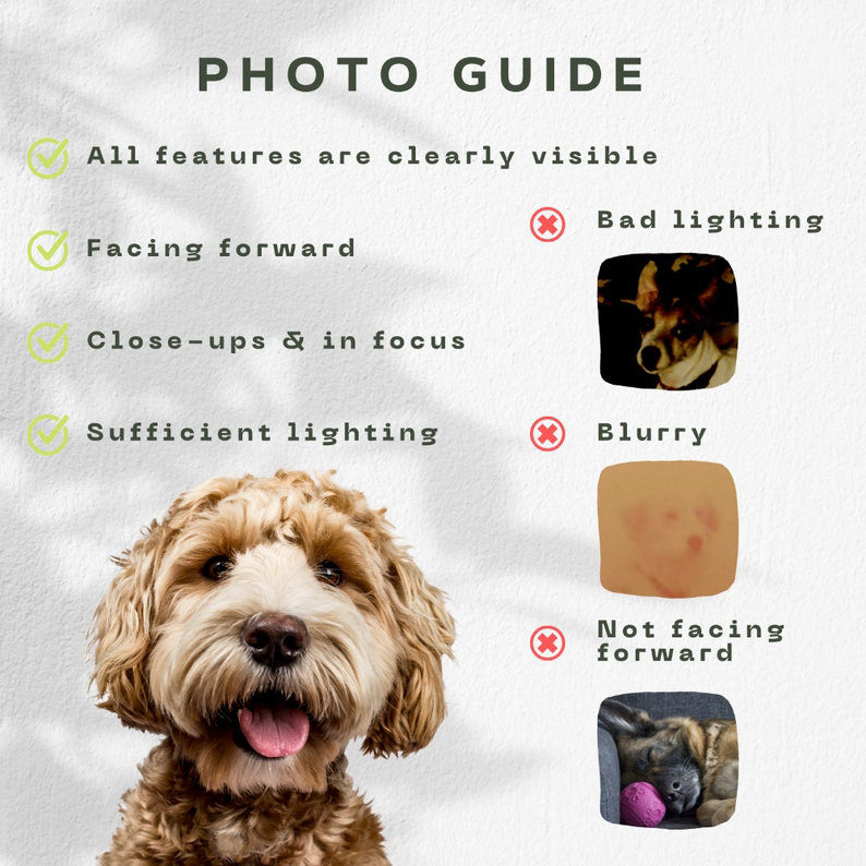 Custom Pet Pen Art Portrait Blanket, Personalized Dog Photo Throw Blanket