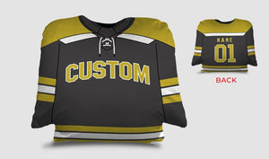 HOCKEY JERSEY PILLOW - Personalized Name, Number and Hockey Team Pillow - Kids Room D cor - Hockey Player Gift - Sofa Pillow