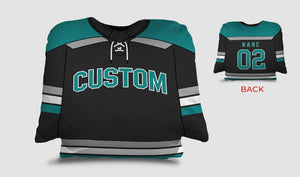 HOCKEY JERSEY PILLOW - Personalized Name, Number and Hockey Team Pillow - Kids Room D cor - Hockey Player Gift - Sofa Pillow