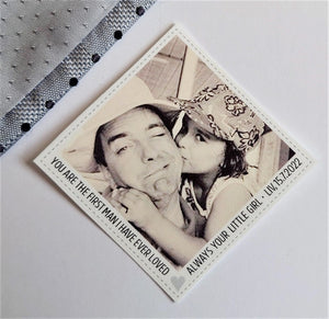 Dad wedding tie patch - photo tie patch for dad - personalised tie patch for father