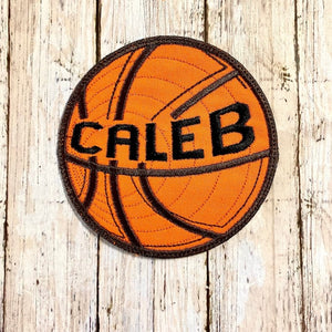 Personalized Basketball Embroidered Patch, College Embroidered Custom Applique Sports Patch Coach Team Patch Name Tag