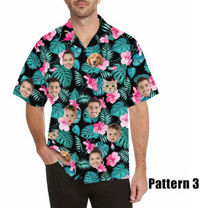 Custom Face Hawaiian Shirt, Personalized Hawaii Shirt with Any Images, Button Downs Shirt for Men, Gift for father