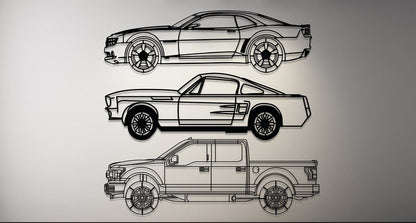 Custom Car Metal Silhouette Wall Art, Your Own Car Wall Decor, Car Silhouette Garage Wall Sign, Racing Automobile Decor,Car Lovers Men Gift
