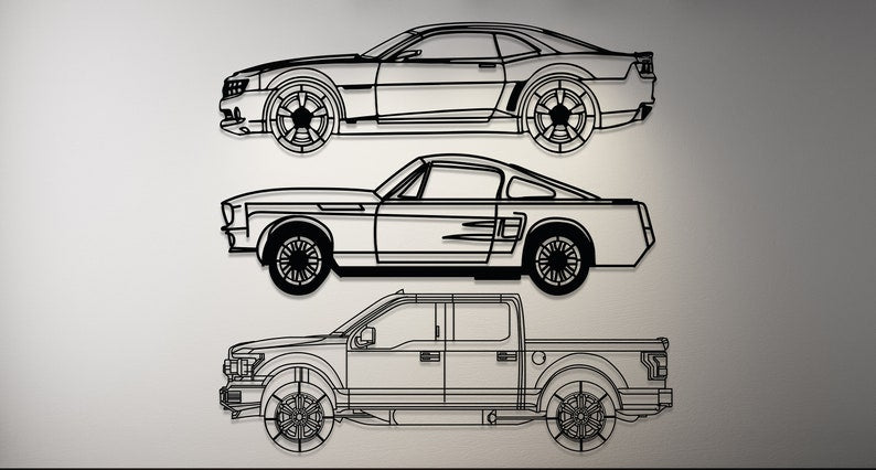 Custom Car Metal Silhouette Wall Art, Your Own Car Wall Decor, Car Silhouette Garage Wall Sign, Racing Automobile Decor,Car Lovers Men Gift