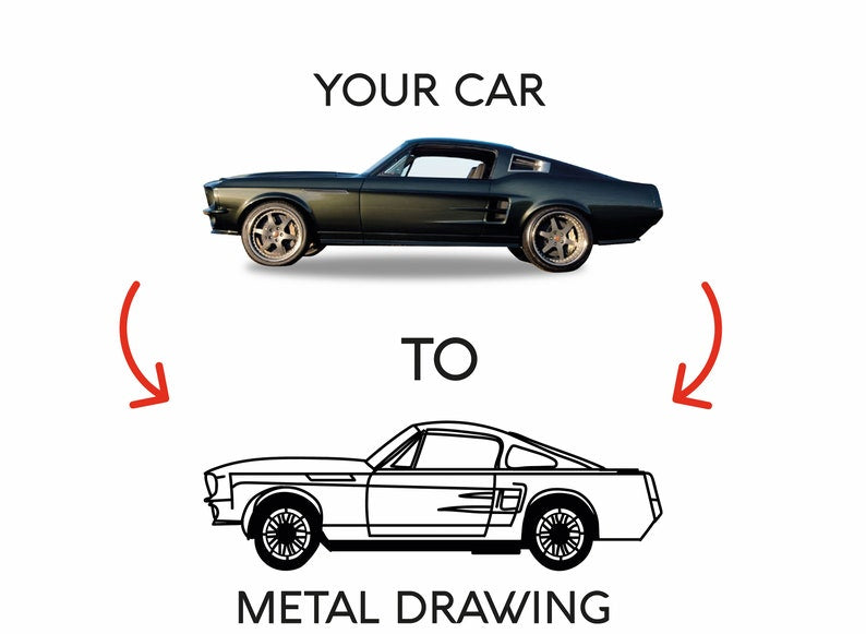 Custom Car Metal Silhouette Wall Art, Your Own Car Wall Decor, Car Silhouette Garage Wall Sign, Racing Automobile Decor,Car Lovers Men Gift