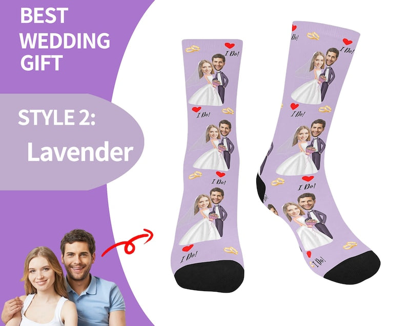 Custom Wedding Socks-Custom Face Socks ,Personalized Socks,Custom Bride Socks, Custom Printed Socks,Funny Socks,Custom Wedding Gift