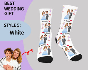 Custom Wedding Socks-Custom Face Socks ,Personalized Socks,Custom Bride Socks, Custom Printed Socks,Funny Socks,Custom Wedding Gift