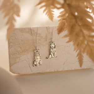 Custom Pet Portrait Necklace Pet Memorial Jewelry Dog Engraved Necklace, Cat Necklace Pet Loss Memorial Gift