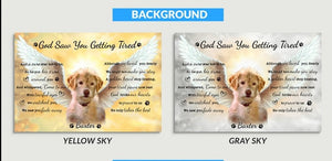 Angel Pet with Wings God Saw You Getting Tired , dog memorial portrait, pet memorial gift personalized keepsake, memorial painting for loss of dog remembrance wall art il_794xN.4011922568_hlz3.jpg