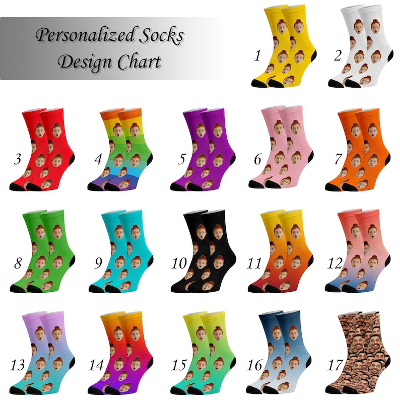 Funny Socks with Faces for Men Women Cats Dogs, Personalized Photo Gifts | Personalized Socks for Women Men