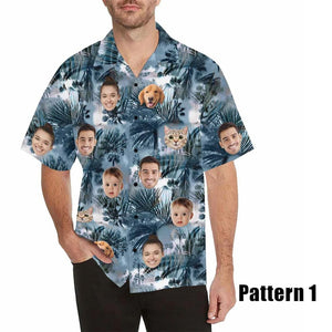 Custom Face Hawaiian Shirt, Personalized Hawaii Shirt with Any Images, Button Downs Shirt for Men, Gift for father