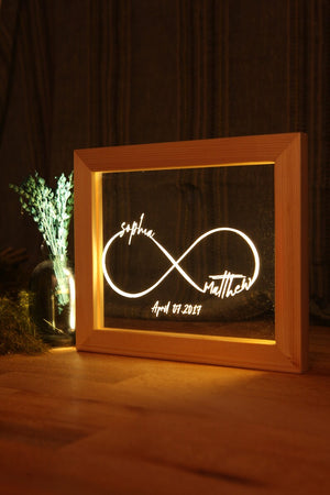 Personalized Infinity Night Light - Infinity Shape with Name - Romantic Gift for Couples - Engagement Gift - Wedding Gift - Anniversary Gift