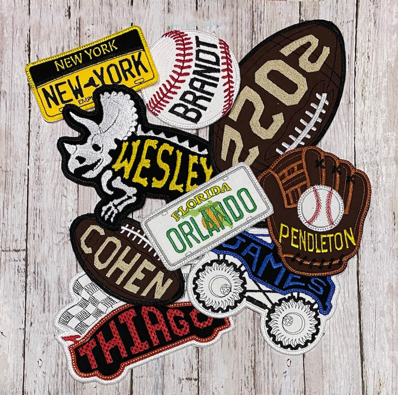 Iron On Patch Football Personalized Back to School Iron On Patch College Embroidered Custom Applique Sports University Name Tag il_794xN.4050743995_35ed.jpg