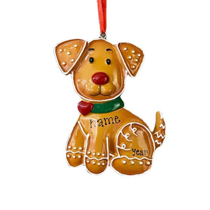 Dog or Cat Gingerbread Puppy Dog or Kitty Cat Custom Personalized Christmas Ornament Gift Personalized Dog Ornament