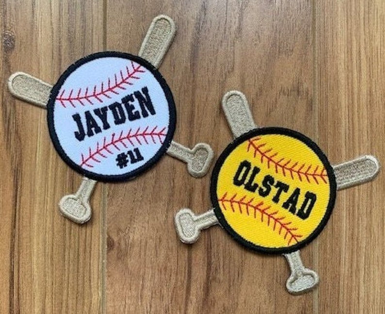 Custom Baseball Patch Custom Softball Patch Personalized Baseball Patch Personalized Softball Patch Baseball Patch with Names Baseball Bats
