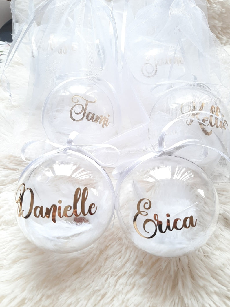 Personalized Christmas ornaments with name, Christmas monogram ornament Personalised Bauble, Special Memory Bauble