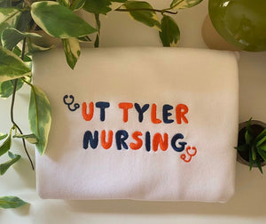 Custom College Nursing Sweatshirt, Nurse sweatshirt, Nursing Sweatshirt, Embroidered College sweatshirt, Custom university sweatshirt, Gift