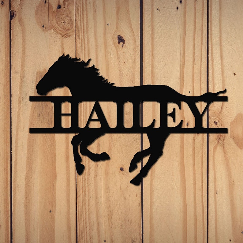 Custom Horse Name Plate Horse Name Plaque Personalized Stable Name Plaque Custom Horse Stall Metal Sign for Farm Barn Sign Ranch Metal Sign