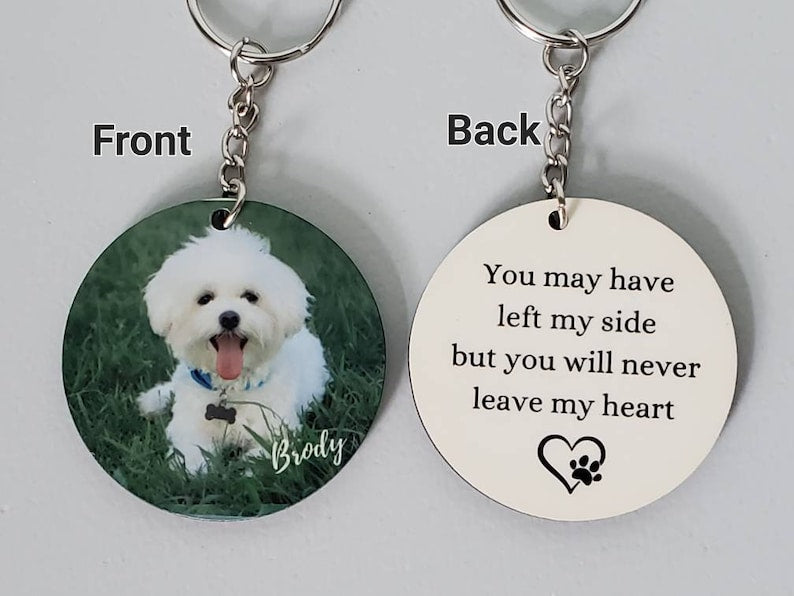 Pet memorial keychain, Dog Memorial keychain, Dog Photo Keychain, Pet memorial, Dog Loss Gift, Cat Memorial, gift for loss of pet, Keyring