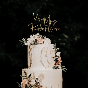 Gold wedding cake topper, Custom wedding cake topper, Mr and Mrs cake topper, cake toppers for wedding, wedding favors, wedding decor