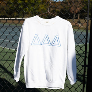 Varsity Greek Letter Embroidered Sorority Crewneck Sweatshirt / Crew Neck Sweatshirt / Big Little Family Letter Sweatshirts il_794xN.4152760823_6mwd.jpg