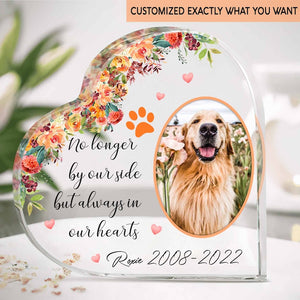 Personalized Photo Pet Memorial Heart Acrylic Plaque, Pet Memorial Keepsake