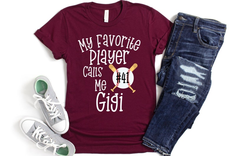 Baseball Gigi Shirt/ Custom Gigi Baseball Gift/ My Favorite Player Calls Me Gigi/ Personalized Gigi Baseball Game Shirt