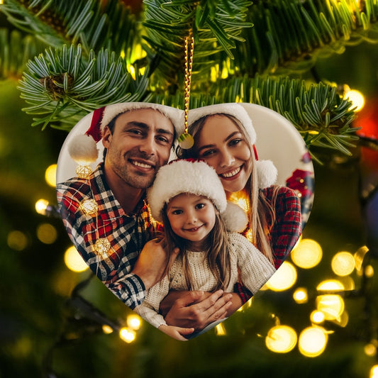 Personalized Photo Ornament, Custom Picture Ornament, Family Christmas Ornament, In Memory Ornament, Christmas Ceramic Unique Ornament