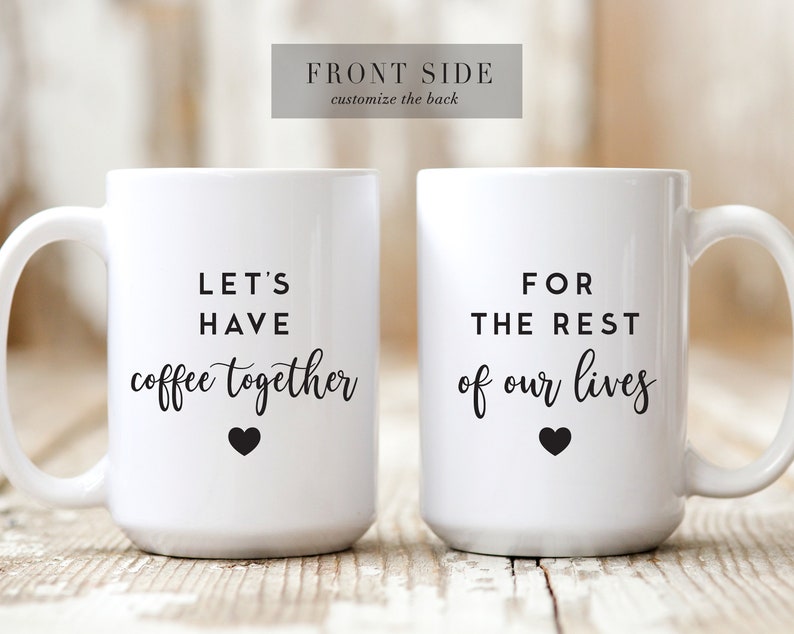 Mr Mrs Mugs, Custom Couple Coffee Mug Set, Unique Wedding Gift, His and Hers Gift, Coffee Lovers, Engagement Bride and Groom Christmas Gift