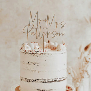 Gold wedding cake topper, Custom wedding cake topper, Mr and Mrs cake topper, cake toppers for wedding, wedding favors, wedding decor